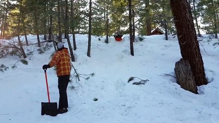 Sledder Knocked Out Cold After Bashing Head Into Tree