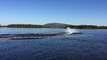 Epic Snowmobile Backflip On Open Water