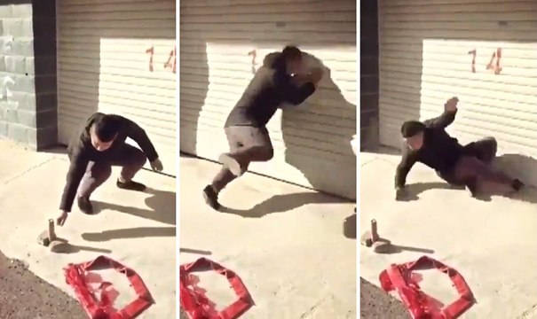 Dude Scared of Fireworks Gets Owned By Friends