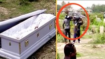O corpo foi confiscado durante o funeral porque a família tinha dívida à mortuária!