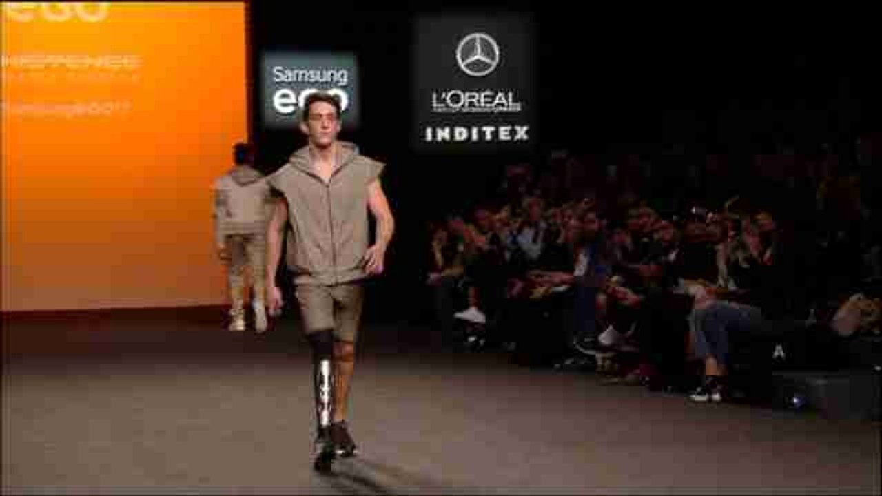 Los atletas paralímpicos Sara Andrés y Alberto Ávila, modelos en la MBFW