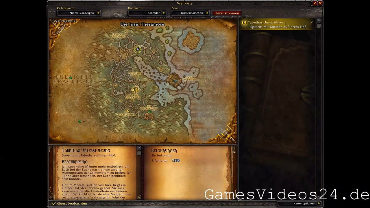 World of Warcraft Quest: Tabethas Unterstützung