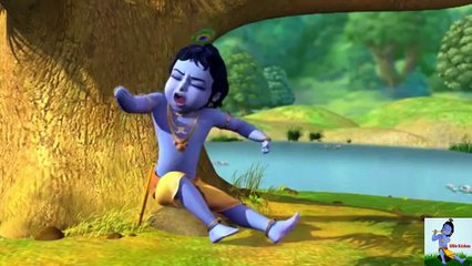Little krishna and nag kaliya fight in Vrindaban English Cartoon movie Full HD (2)