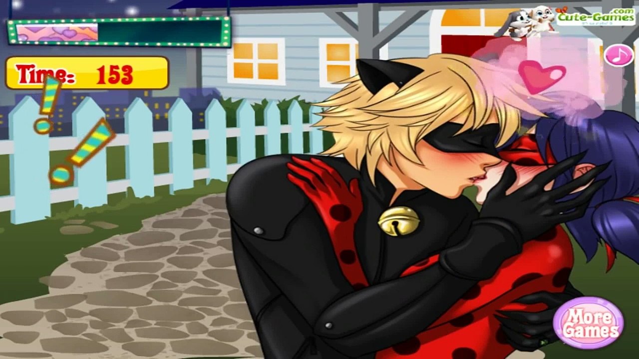 Ladybug and Cat Noir kiss