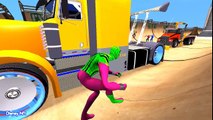 Fun DUMP TRUCKS Cars in Spiderman Cartoon for Kids and Nursery Rhymes Songs for Children