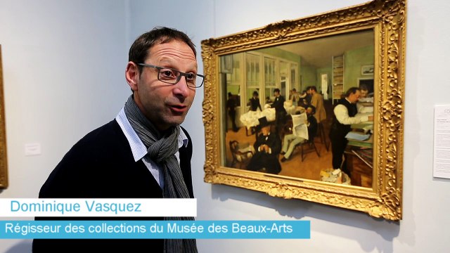 Dominique Vazquez présente le tableau de Degas qui réintègre le Musée des Beaux-Arts de Pau
