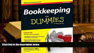 Popular Book  Bookkeeping For Dummies  For Online