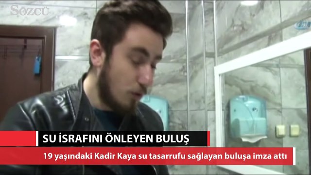 Lise muzunu gençten su israfını önleyen buluş