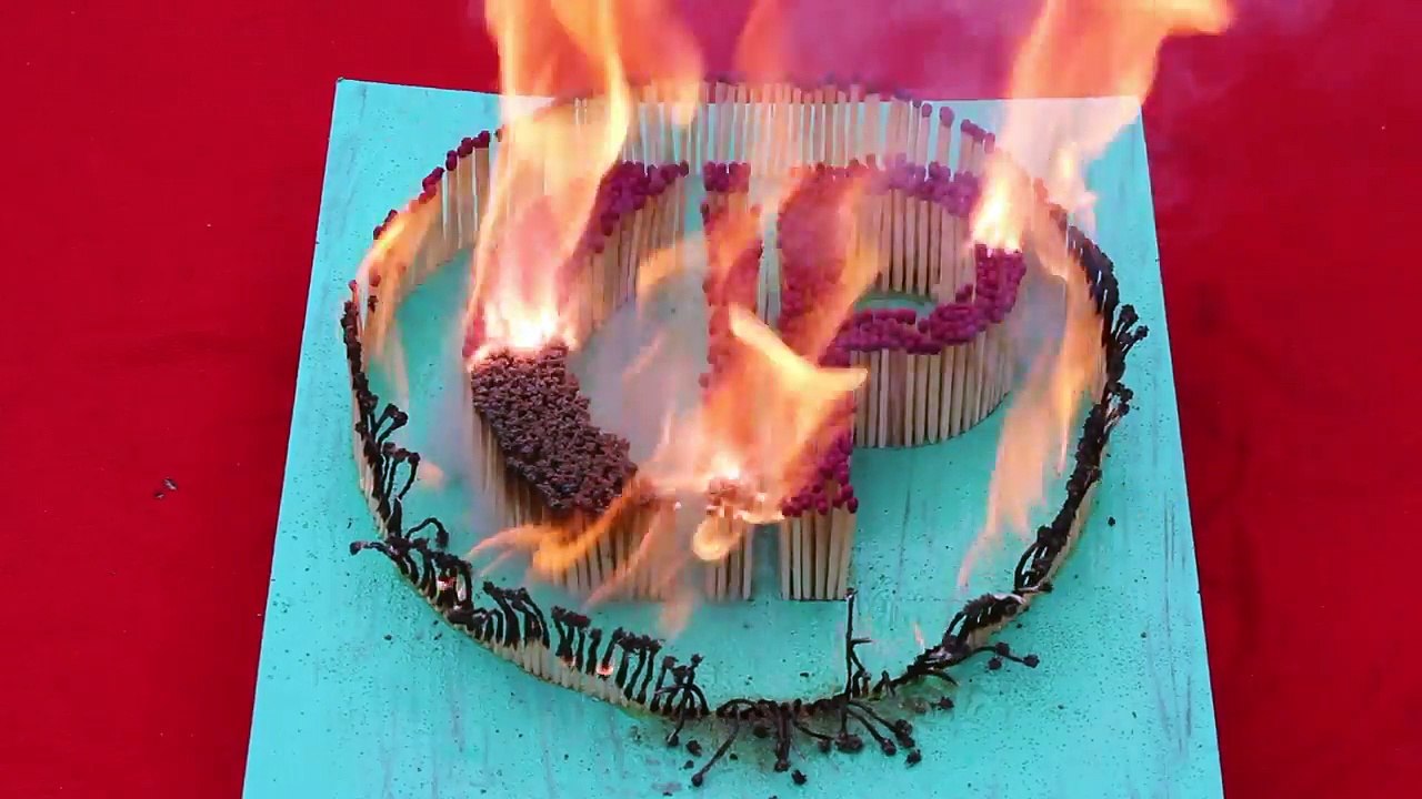 Matchstick chain reaction - CiP - Amazing Fire Domino - The Fire Art