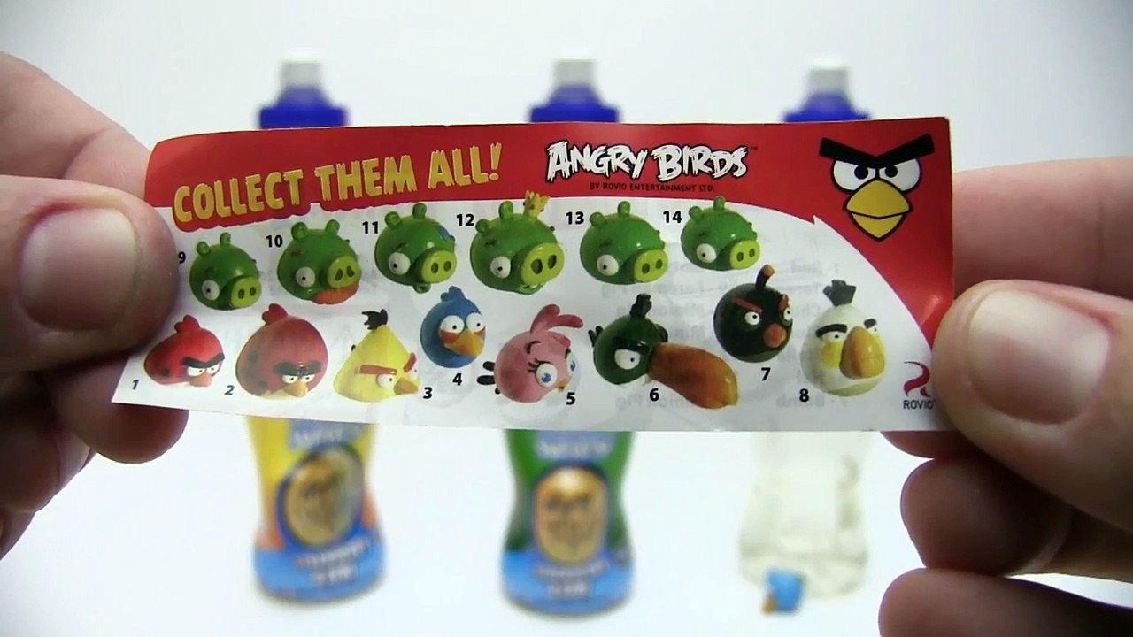 Angry Birds Surprise Drinks Challenge with Angry birds surprise eggs capsules