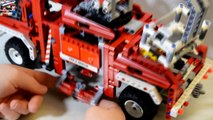 New Super Big Red Lego Fire Truck Engine with Lifting Giant Lego Fire Truck Engine