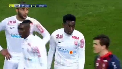 Faitout Maouassa RED CARD - Caen 1-0 Nancy 21.02.2017 HD