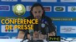 Conférence de presse RC Strasbourg Alsace - Tours FC (4-2) : Thierry LAUREY (RCSA) - Nourredine  EL OUARDANI (TOURS) - 2016/2017
