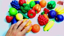 Learn Fruits and Vegetable Names Compilation with RYAN Velcro Toy Foods for Kids ABC Surpr