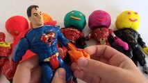 Play Doh Super Hero Painted Hands Learn Colors for Kids Batman Finger Family Song Nursery