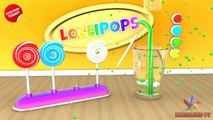 Aprender los Colores para los niños los Niños Pequeños con 3D del baño del Bebé Piruletas de Caramelo de Colores Learni