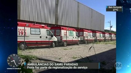 Em MG, quase 20 ambulâncias do Samu estão paradas em um galpão