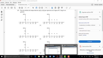 Solución a Problema 2.7 en Matlab