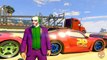 Joker Burnt Lighning MCQUEEN! Spiderman Cartoon Cars for Kids Nursery Rhymes Songs Childre