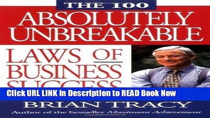 Best PDF The 100 Absolutely Unbreakable Laws of Business Success Online Free