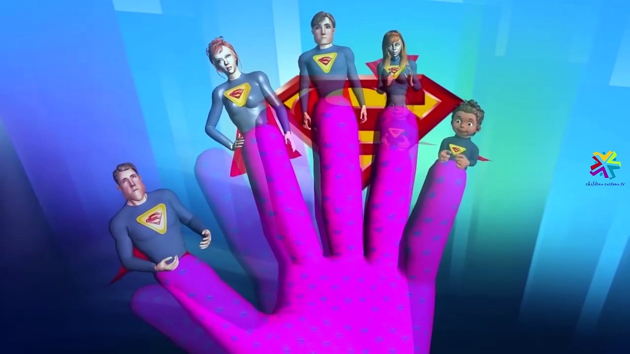 Finger Family Rhymes Spiderman Batman Hulk Superman Cartoons | Children Nursery Rhymes Col