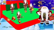 La navidad Saltando en la Cama | FIVE Little Santa Claus, muñeco de Nieve de las canciones de cuna de la música de vídeo