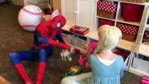 Maléfica Roba Congelado Elsas Cabello De Spiderman, Capitán América Diversión Superhéroe Niños En Real De L