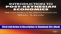 eBook Free Introduction to Post-Keynesian Economics Free PDF