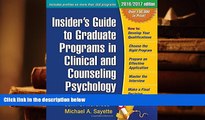 Popular Book  Insider s Guide to Graduate Programs in Clinical and Counseling Psychology: