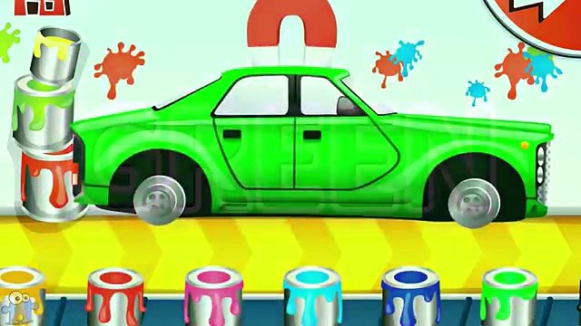 Learn Colours Cars - Learning Colors with Street Vehicles - A funny Dream Cars Factory