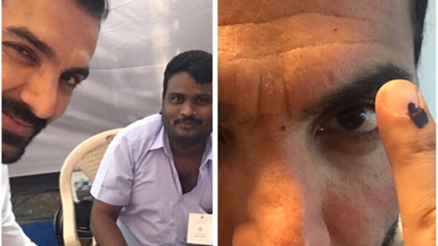 John Abraham Casts His Vote And Appeals Public To Vote | BMC Elections 2017