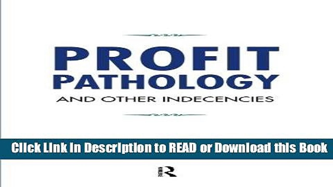 Best PDF Profit Pathology and Other Indecencies Audiobook Free