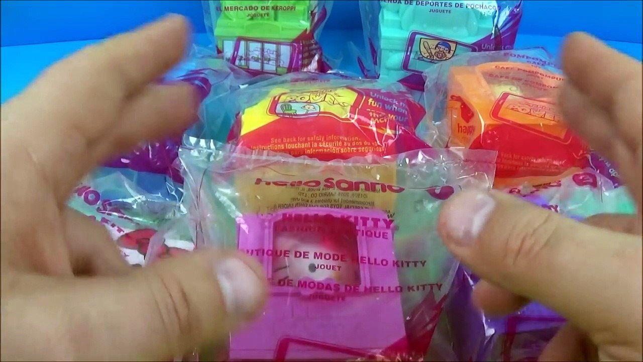 SANRIO HELLO KITTY SET OF 8 McDONALDS 2016 HAPPY MEAL KIDS TOYS VIDEO REVIEW-D-TvbVdy1PI