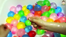 50 Water Balloons Compilation - Lets Learn Colors With Balloons Finger Family Song Nursery