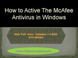 How to activate McAfee Antivirus in windows?