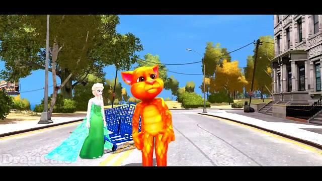 Talking Tom Rimas w/ Spiderman y Congelado Elsa de Disney Pixar Cars Animación para Niños