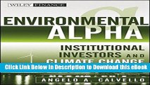 eBook Free Environmental Alpha: Institutional Investors and Climate Change Free Online