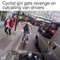 Elle prend sa revanche sur un conducteur sexiste qui l'insulte... Bien fait!