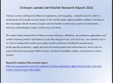 Chitosan Lactate Salt Market Research Report 2016