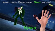 Nursery Rhymes Finger Family Hand Painted Superhero Spiderman Hulk Venom Learn Colors for