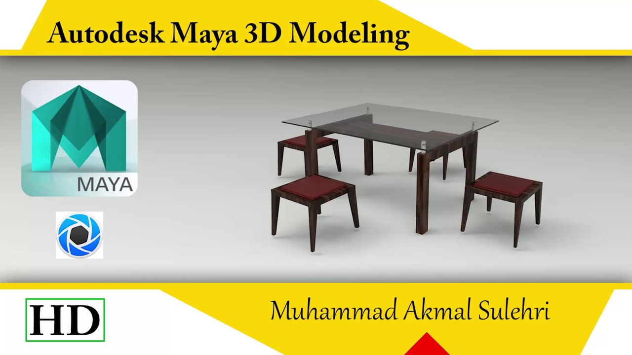 autodesk maya table,stool madeling tutorial texture keyshot3d