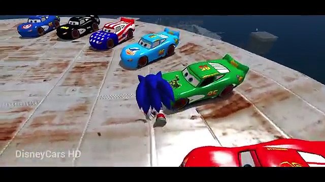 Sonic the Hedgehog Colors Nursery Rhymes Playtime w/ Lightning McQueen car (Children Song