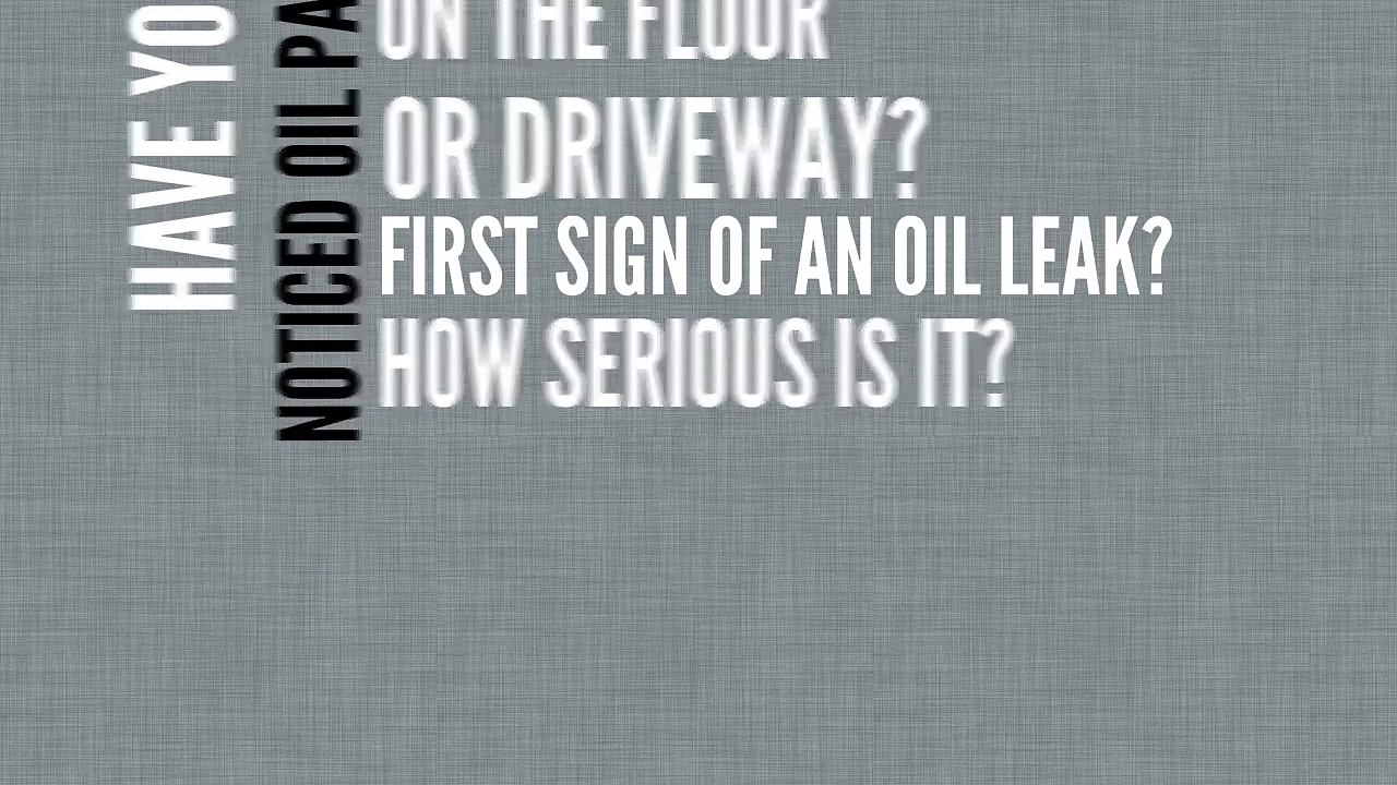 What You Need To Do If You Have An Oil Leak?