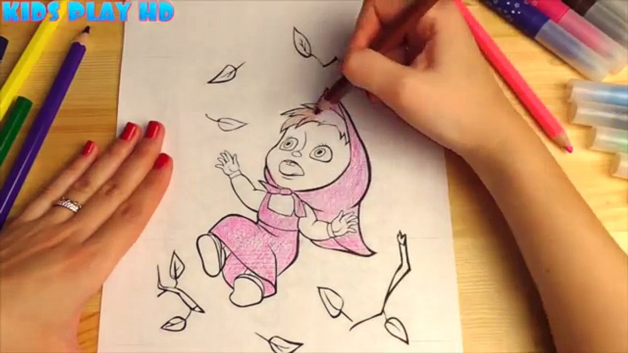 Masha y el Oso mirar para colorear para niños / colorear, masha y el oso
