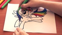 My Little Pony New Coloring Pages for Kids Colors Rainbow Coloring colored markers felt pe