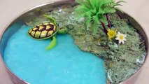 DIY How To Make Colors Kinetic Sand Slime Turtle Beach Learn Colors Slime Clay Icecream