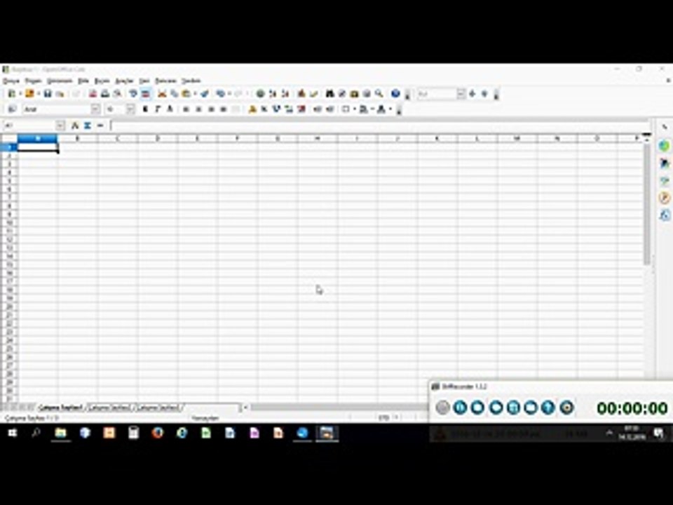 OpenOffice Calc Çalışma sayfası ekleme çalışma sayfası renklendirme