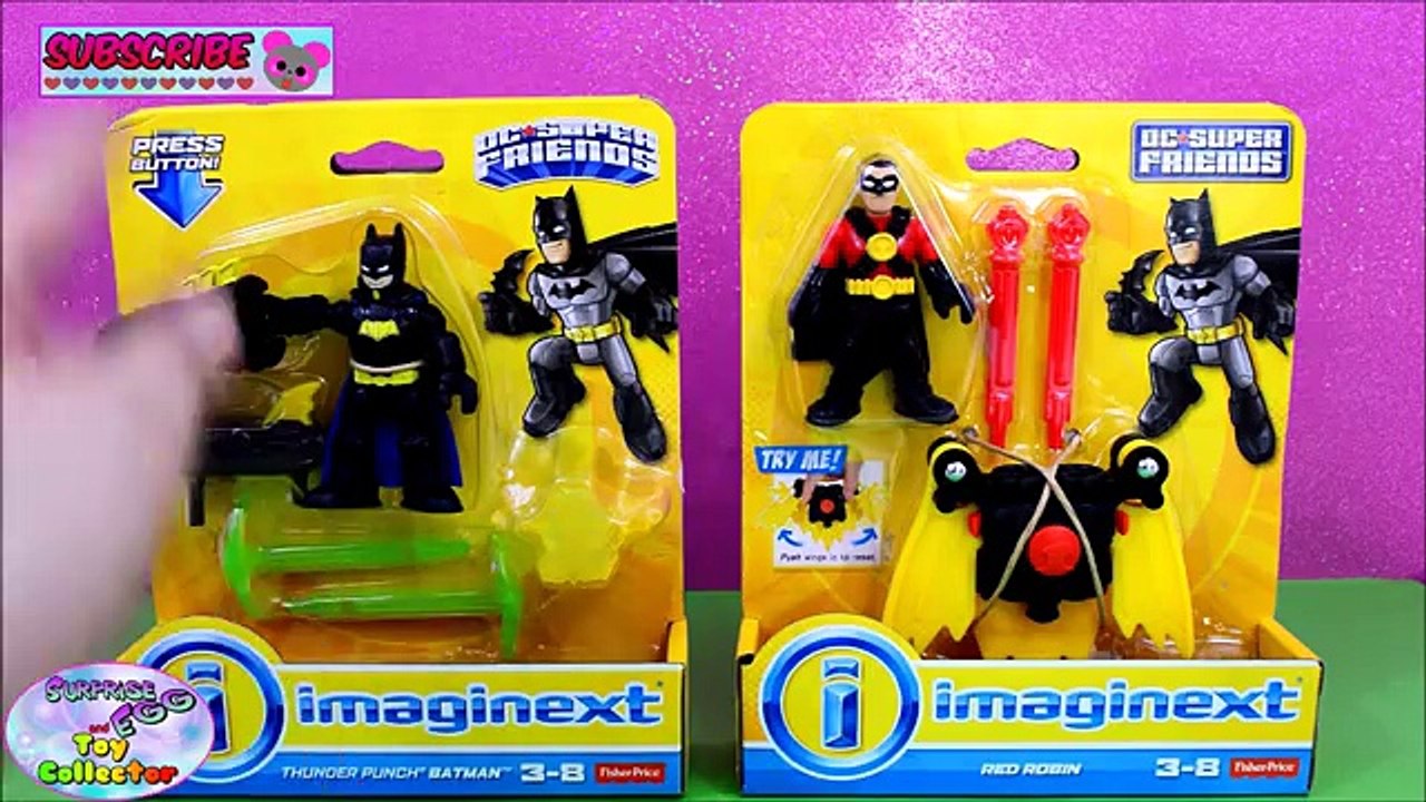 Imaginext ROBIN becomes RED ROBIN with Thunder Punch Batman Joker and Harley Quinn