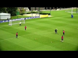 Willian and Zouma Incredible shots at training