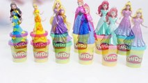 La Princesa de Disney MagiClip Colección de Play-Doh Magic Clip de Muñecas 플레이도우 겨울왕국 엘사 안나 공주 인형 장난감